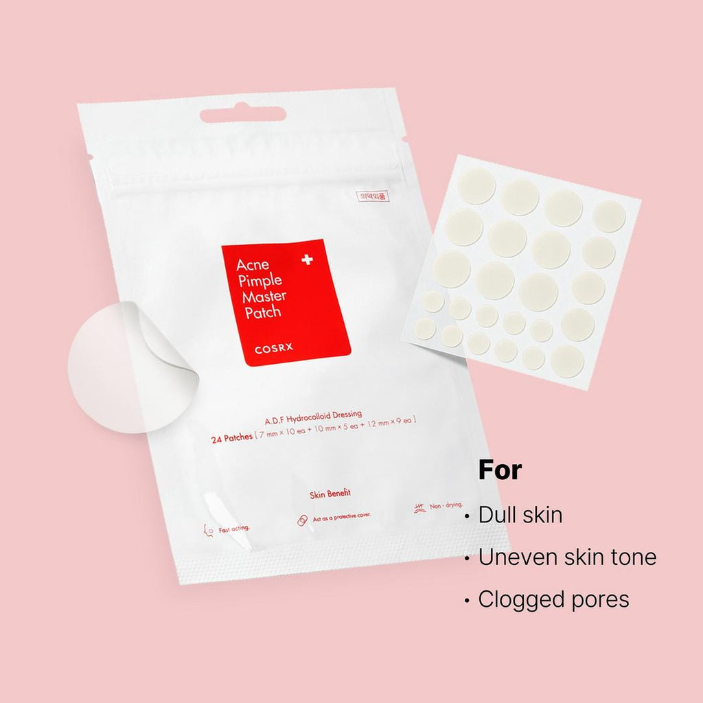 COSRX Pimple Master Patch applied on skin for acne treatment