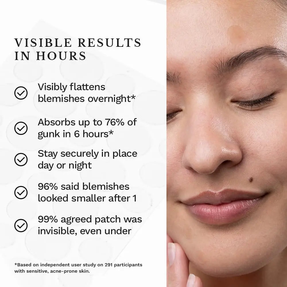 Clearly Basics Invisible Acne Patch seamless application on skin